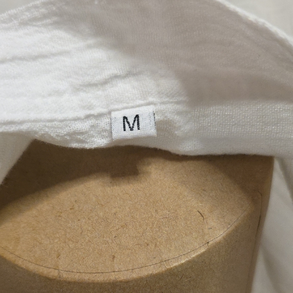 Embroidered White Button Down Shirt - Picture 10 of 12